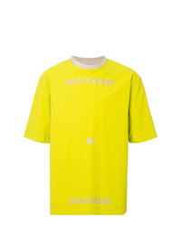 T-shirt à col rond imprimé jaune Ex Infinitas