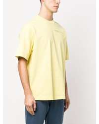 T-shirt à col rond imprimé jaune Diesel