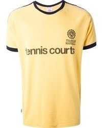 T-shirt à col rond imprimé jaune Franklin & Marshall