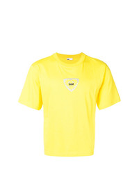 T-shirt à col rond imprimé jaune Gmbh