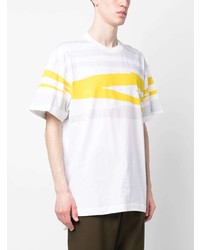 T-shirt à col rond imprimé jaune Missoni