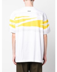 T-shirt à col rond imprimé jaune Missoni