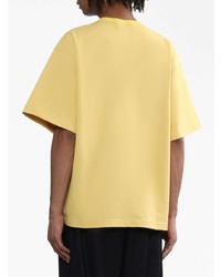 T-shirt à col rond imprimé jaune Kolor