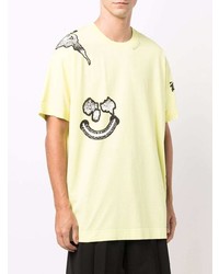 T-shirt à col rond imprimé jaune Givenchy