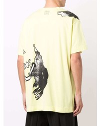 T-shirt à col rond imprimé jaune Givenchy