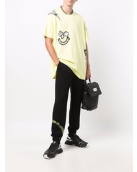 T-shirt à col rond imprimé jaune Givenchy