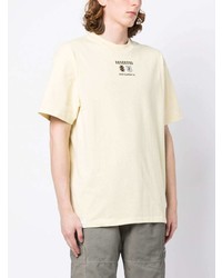 T-shirt à col rond imprimé jaune Izzue