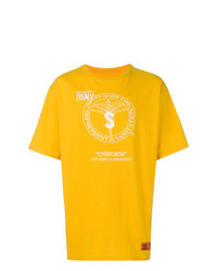 T-shirt à col rond imprimé jaune Heron Preston