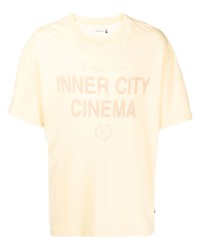 T-shirt à col rond imprimé jaune HONOR THE GIFT