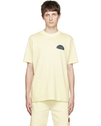 T-shirt à col rond imprimé jaune Hugo