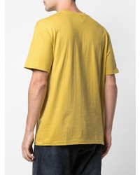 T-shirt à col rond imprimé jaune Supreme