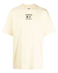 T-shirt à col rond imprimé jaune Izzue