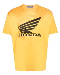 T-shirt à col rond imprimé jaune Junya Watanabe MAN