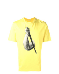 T-shirt à col rond imprimé jaune JW Anderson