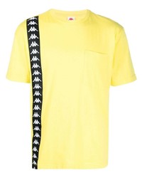 T-shirt à col rond imprimé jaune Kappa