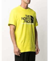 T-shirt à col rond imprimé jaune The North Face