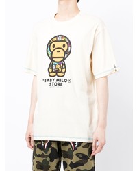 T-shirt à col rond imprimé jaune *BABY MILO® STORE BY *A BATHING APE®