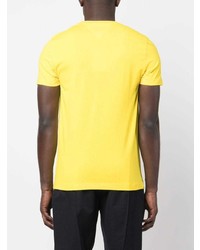 T-shirt à col rond imprimé jaune Tommy Hilfiger