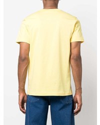 T-shirt à col rond imprimé jaune Marni