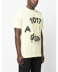 T-shirt à col rond imprimé jaune 1017 Alyx 9Sm