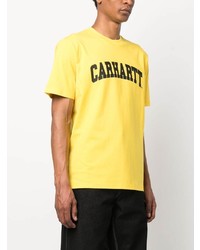 T-shirt à col rond imprimé jaune Carhartt WIP