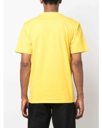 T-shirt à col rond imprimé jaune Carhartt WIP