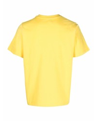 T-shirt à col rond imprimé jaune Coperni