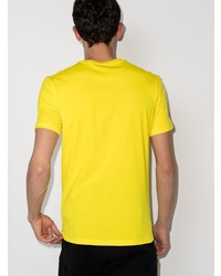 T-shirt à col rond imprimé jaune Moschino