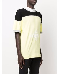 T-shirt à col rond imprimé jaune Diesel