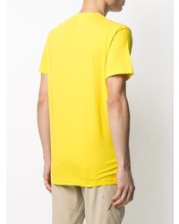 T-shirt à col rond imprimé jaune DSQUARED2