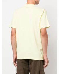 T-shirt à col rond imprimé jaune Stone Island