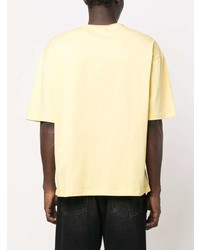 T-shirt à col rond imprimé jaune A.P.C.