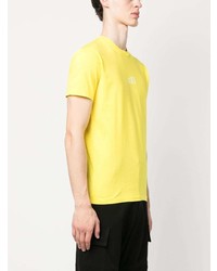 T-shirt à col rond imprimé jaune DSQUARED2