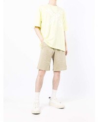 T-shirt à col rond imprimé jaune Kenzo