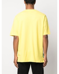 T-shirt à col rond imprimé jaune DSQUARED2