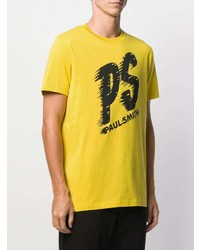 T-shirt à col rond imprimé jaune PS Paul Smith