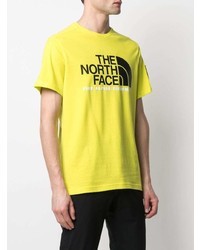 T-shirt à col rond imprimé jaune The North Face