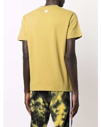 T-shirt à col rond imprimé jaune Stone Island