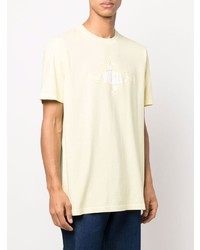 T-shirt à col rond imprimé jaune Diesel