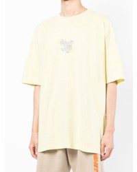 T-shirt à col rond imprimé jaune Musium Div.
