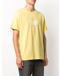 T-shirt à col rond imprimé jaune Levi's