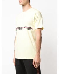 T-shirt à col rond imprimé jaune Supreme