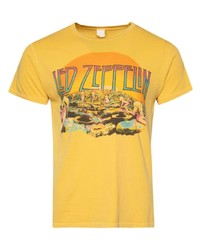 T-shirt à col rond imprimé jaune MadeWorn