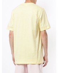 T-shirt à col rond imprimé jaune Supreme