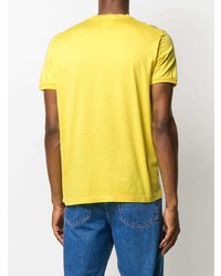 T-shirt à col rond imprimé jaune DSQUARED2