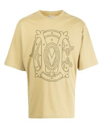 T-shirt à col rond imprimé jaune Marcelo Burlon County of Milan