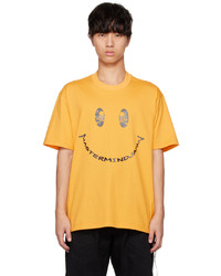T-shirt à col rond imprimé jaune Mastermind Japan