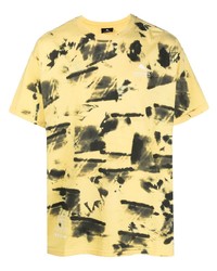 T-shirt à col rond imprimé jaune Mauna Kea