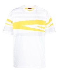 T-shirt à col rond imprimé jaune Missoni