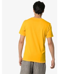 T-shirt à col rond imprimé jaune Moschino